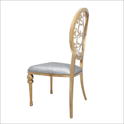 Gold Luxury stainless steel wedding chairs banquet chair